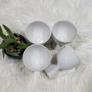 White Egg Cups - Set of 4